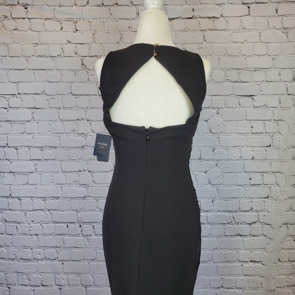𝅺GUESS V Neck Sleeveless Sheeth Dress sz. 4 NWT - Picture 10 of 11